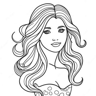 Long Flowing Hair Coloring Page 34023-28283