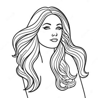 Long Flowing Hair Coloring Page 34023 28284