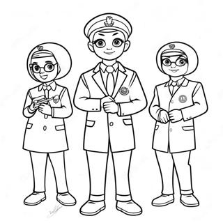 Odd Squad Agents In Action Coloring Page 34053-28306