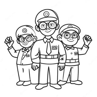 Odd Squad Agents In Action Coloring Page 34053-28308