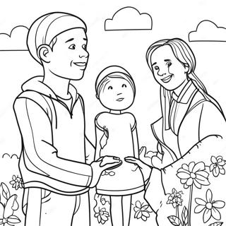 Diverse Community Coloring Page 34063-18115