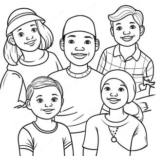 Diverse Community Coloring Page 34063-18116