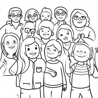 Diverse Community Coloring Page 34063-28315