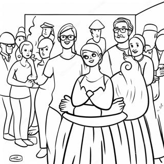 Diverse Community Coloring Page 34063-28316