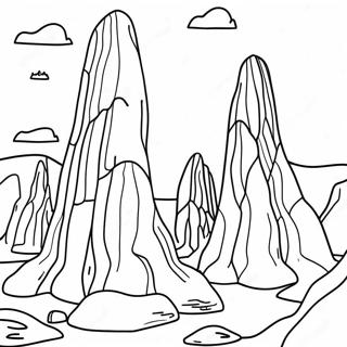 Colorful Rock Formations Coloring Page 34093-18138