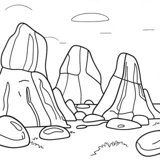 Colorful Rock Formations Coloring Page 34093-18139