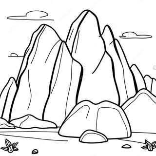 Colorful Rock Formations Coloring Page 34093-28339