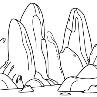 Colorful Rock Formations Coloring Page 34093-28340