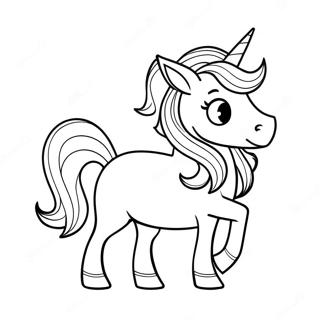 Sparkling Unicorn With Santa Hat Coloring Page 3410-2776