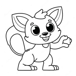 Mangle In A Fun Pose Coloring Page 34133-18172