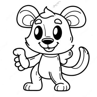 Mangle In A Fun Pose Coloring Page 34133-28369