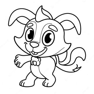 Mangle In A Fun Pose Coloring Page 34133-28371