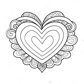 Rainbow Heart Coloring Page 34142-18174