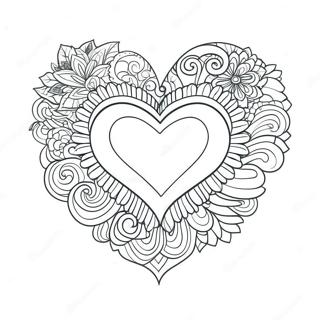 Rainbow Heart Coloring Page 34142-18176