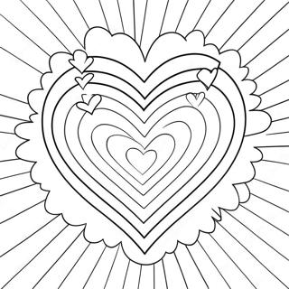 Rainbow Heart Coloring Page 34142-28373