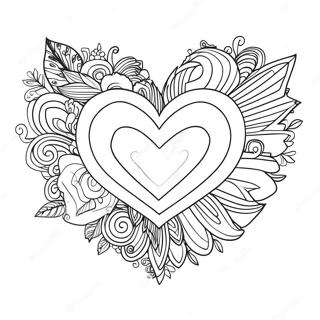 Rainbow Heart Coloring Page 34142-28374