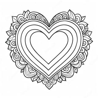 Rainbow Heart Coloring Page 34142-28375