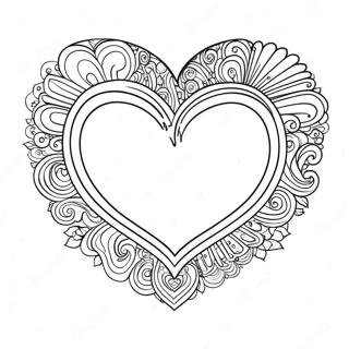 Sparkling Rainbow Heart Coloring Page 34143-18177