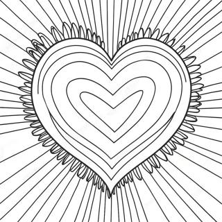 Sparkling Rainbow Heart Coloring Page 34143-18178