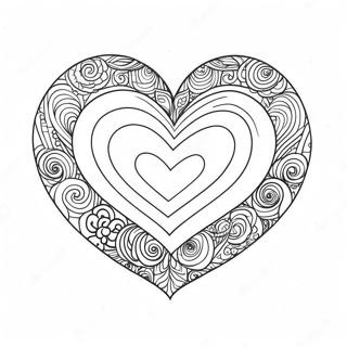 Sparkling Rainbow Heart Coloring Page 34143-18179