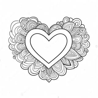 Sparkling Rainbow Heart Coloring Page 34143-28378