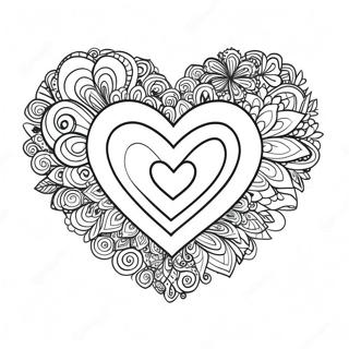 Sparkling Rainbow Heart Coloring Page 34143-28379