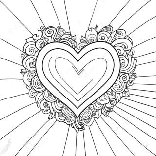 Sparkling Rainbow Heart Coloring Page 34143-28380