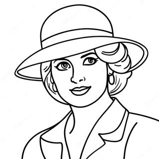 Princess Diana Coloring Page 34152-28381