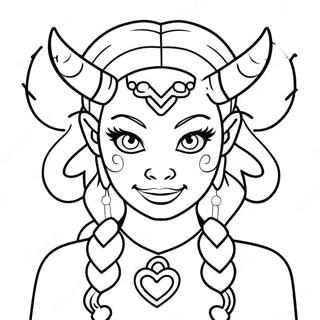 Demon Girl Coloring Page 34182-18206