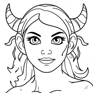 Demon Girl Coloring Page 34182-18207