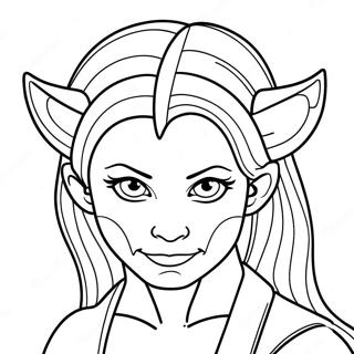 Demon Girl Coloring Page 34182-18208