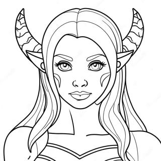 Demon Girl Coloring Page 34182-28405