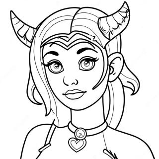 Demon Girl Coloring Page 34182-28406