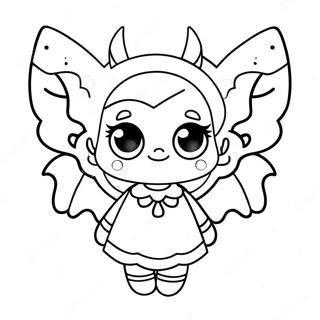 Cute Demon Girl With Wings Coloring Page 34183-18209