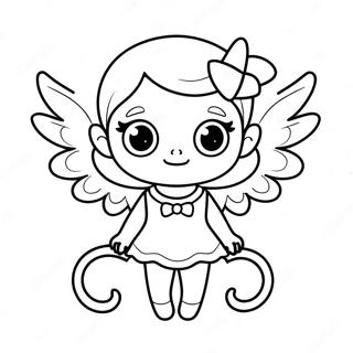 Cute Demon Girl With Wings Coloring Page 34183-18212