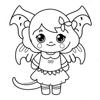 Cute Demon Girl With Wings Coloring Page 34183-28409