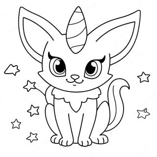 Cute Espeon With Sparkling Eyes Coloring Page 34193-18217