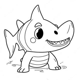 Shark Dog Coloring Page 34202-18223