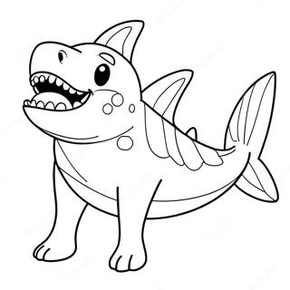 Shark Dog Coloring Page 34202-18224