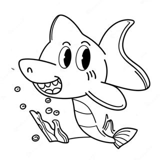 Playful Shark Dog Coloring Page 34203-18225