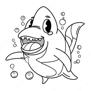 Playful Shark Dog Coloring Page 34203-18228