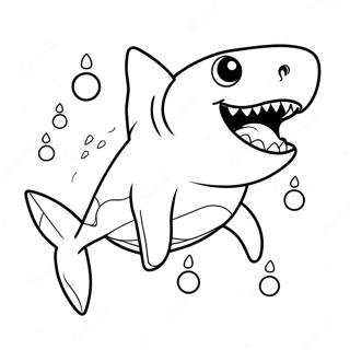 Playful Shark Dog Coloring Page 34203-28425