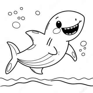 Playful Shark Dog Coloring Page 34203-28426