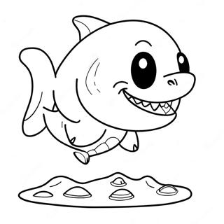Playful Shark Dog Coloring Page 34203-28428