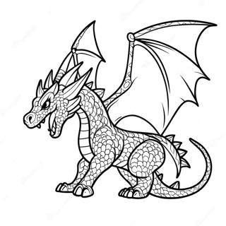 Epic Ender Dragon Battle Coloring Page 34273-28482