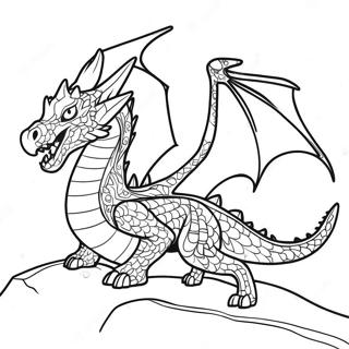 Epic Ender Dragon Battle Coloring Page 34273-28483