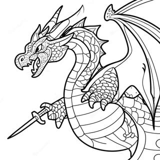 Epic Ender Dragon Battle Coloring Page 34273-28484