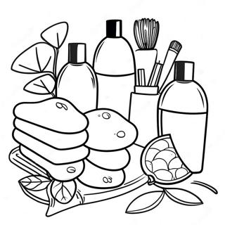 Spa Day Essentials Coloring Page 34293-28497