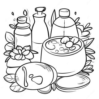 Spa Day Essentials Coloring Page 34293-28500