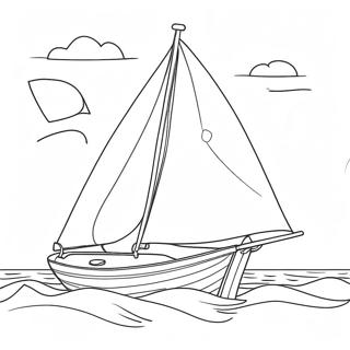 Sailboat On The Ocean Coloring Page 342-277